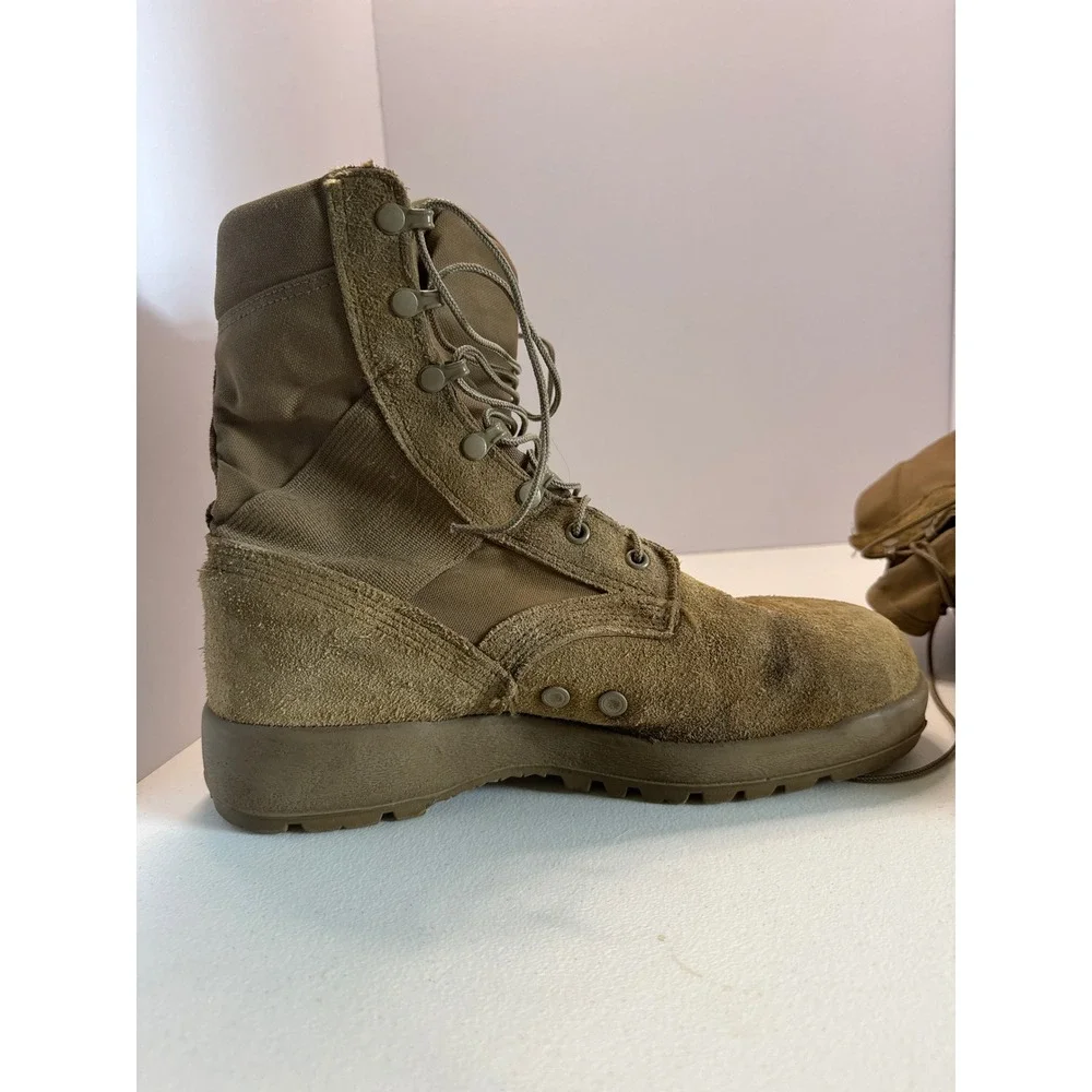 Vibram McRea Coyote Tan Suede Nylon Military Combat Tactical Boots Mens High Top